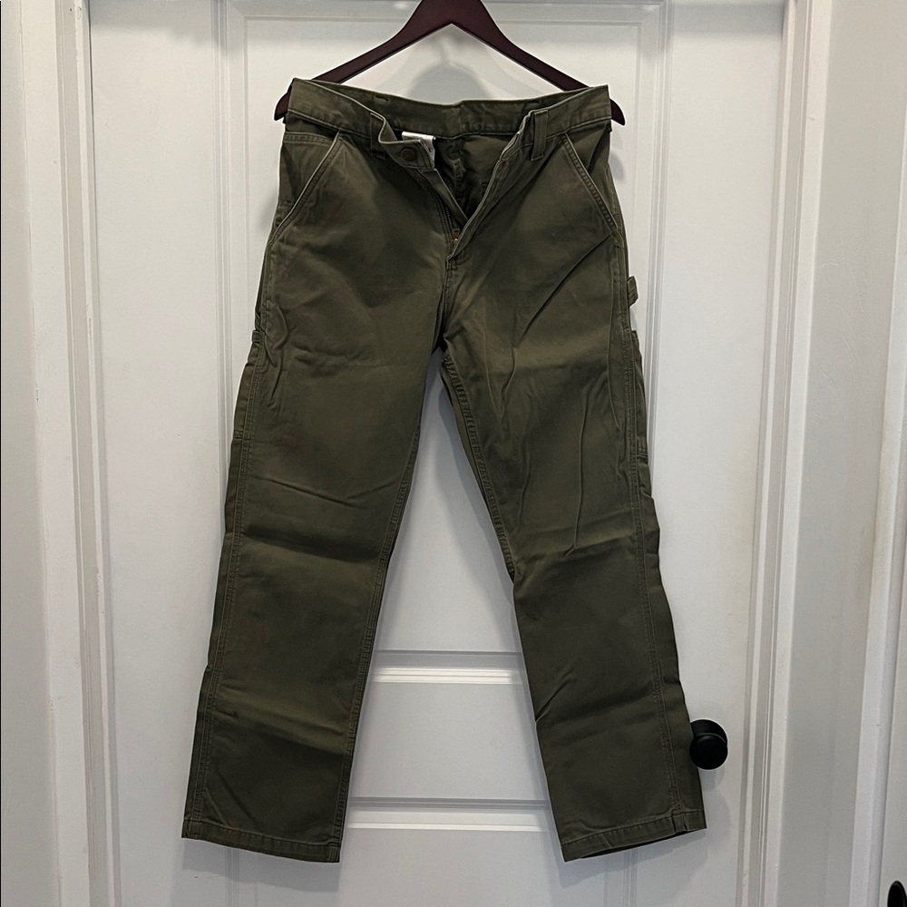 Carhartt Men's Forest Green Relaxed Fit Work Pants